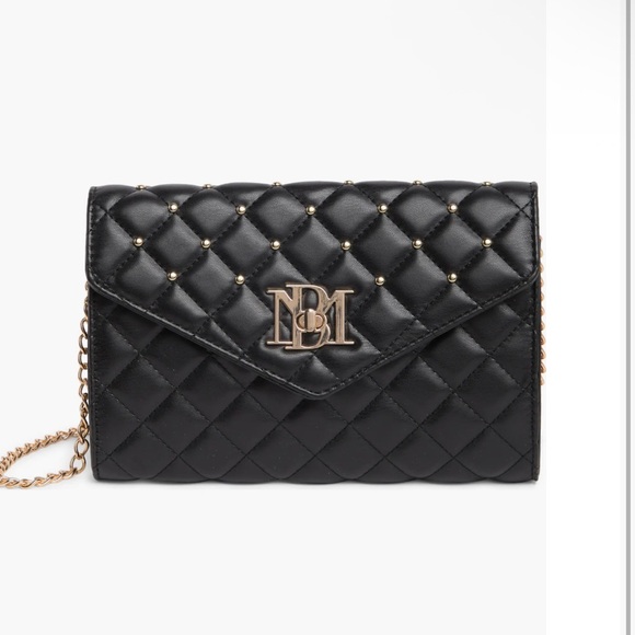 Badgley Mischka Handbags - Badgley Mischka Diamond Quilted Convertible Crossbody Bag in Black